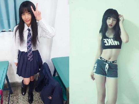 【视频】台湾自拍 外表相当清纯的高中学生小模，想不到这么骚阿